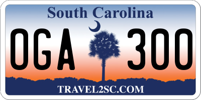SC license plate OGA300