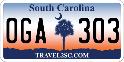 SC license plate OGA303