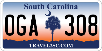 SC license plate OGA308