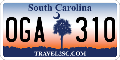 SC license plate OGA310