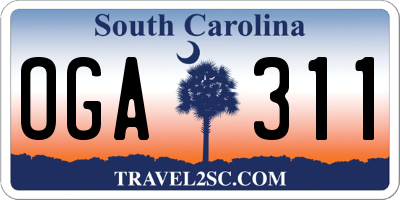 SC license plate OGA311