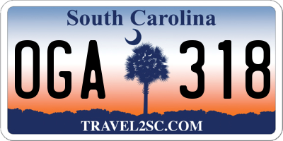 SC license plate OGA318