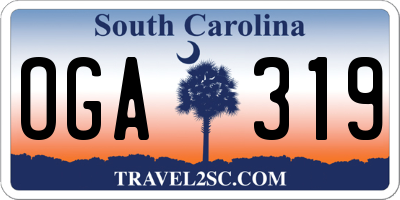 SC license plate OGA319