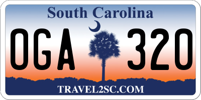 SC license plate OGA320