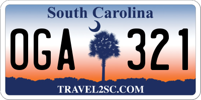 SC license plate OGA321