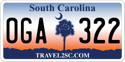 SC license plate OGA322