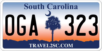 SC license plate OGA323