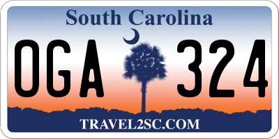 SC license plate OGA324