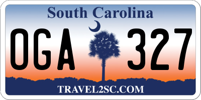 SC license plate OGA327