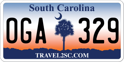 SC license plate OGA329