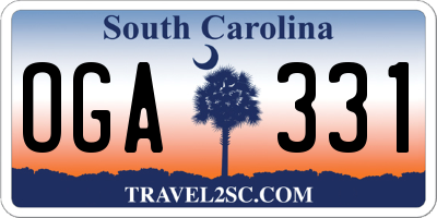 SC license plate OGA331