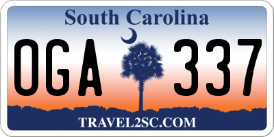 SC license plate OGA337