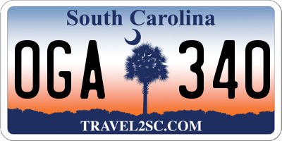 SC license plate OGA340