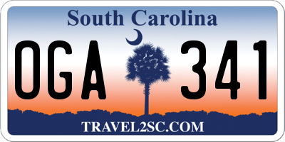 SC license plate OGA341