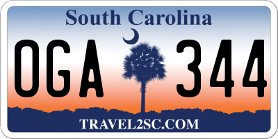 SC license plate OGA344