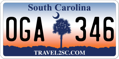 SC license plate OGA346