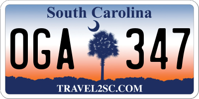 SC license plate OGA347