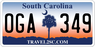SC license plate OGA349