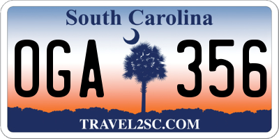 SC license plate OGA356