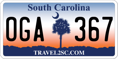 SC license plate OGA367