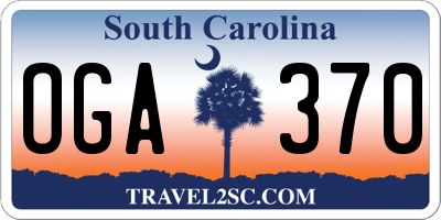SC license plate OGA370