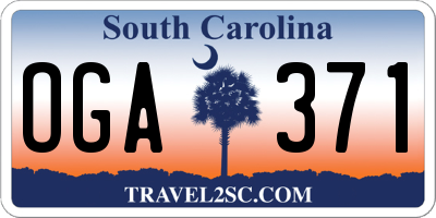 SC license plate OGA371