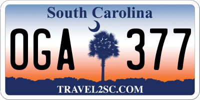 SC license plate OGA377