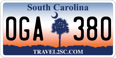 SC license plate OGA380