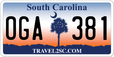 SC license plate OGA381