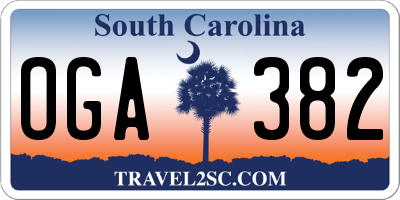 SC license plate OGA382
