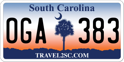 SC license plate OGA383