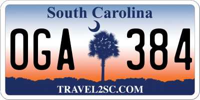 SC license plate OGA384