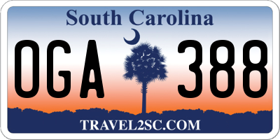 SC license plate OGA388