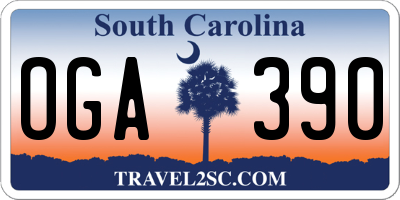 SC license plate OGA390