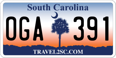 SC license plate OGA391