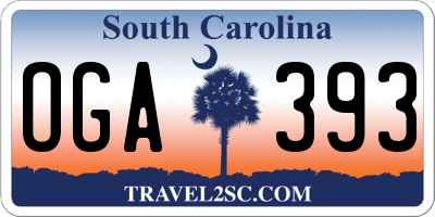 SC license plate OGA393