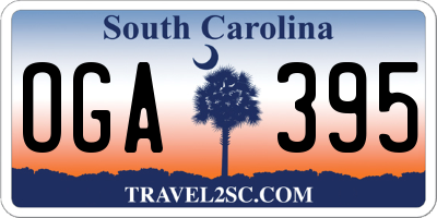 SC license plate OGA395