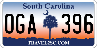 SC license plate OGA396