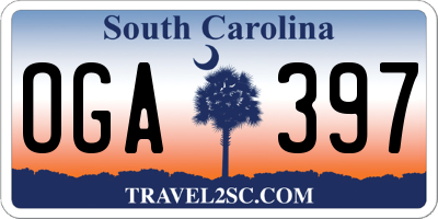 SC license plate OGA397