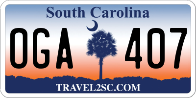 SC license plate OGA407