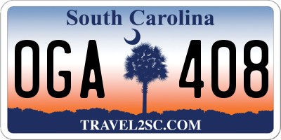 SC license plate OGA408