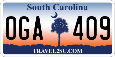 SC license plate OGA409