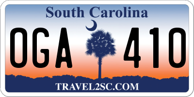 SC license plate OGA410