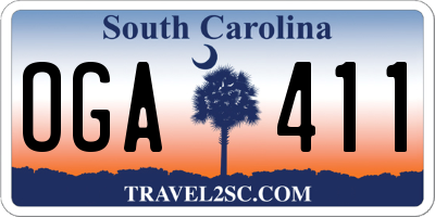 SC license plate OGA411