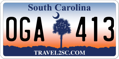 SC license plate OGA413
