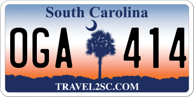 SC license plate OGA414
