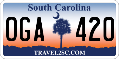 SC license plate OGA420