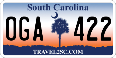 SC license plate OGA422