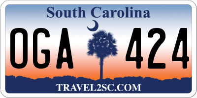 SC license plate OGA424