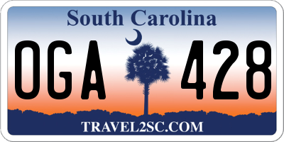 SC license plate OGA428
